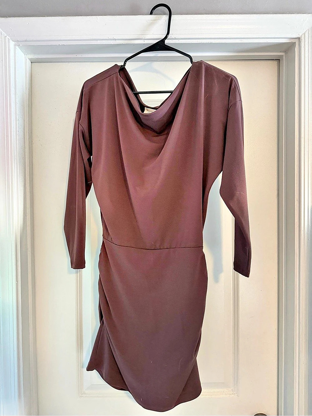 Abercrombie & Fitch Cowl Neck Mini Dress in Brown Size Extra Small NWT